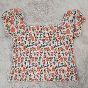 Disney Orange Bird Puff Sleeve Blouse